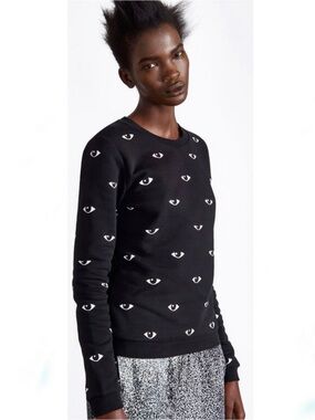 Kenzo Paris Rhinestone Eye Sweater Small